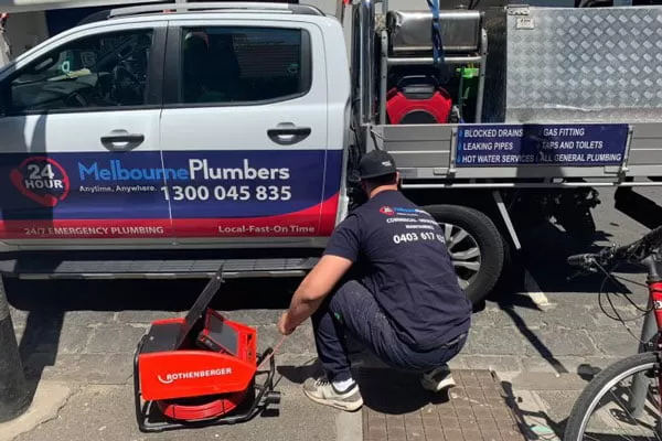 Local St Kilda Plumber with service van and equipment